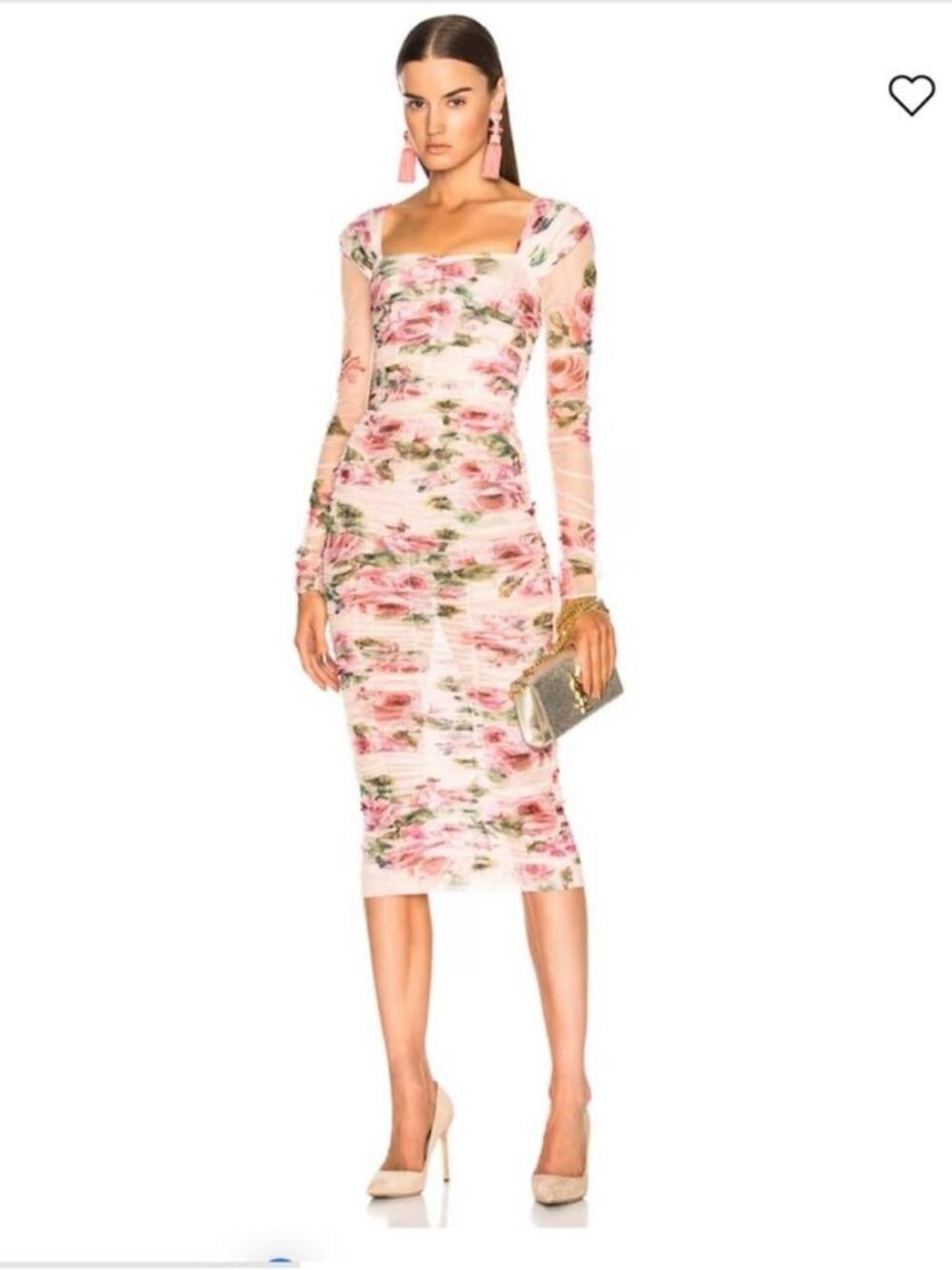 Dolce and Gabana Mesh Floral Dress Size 40